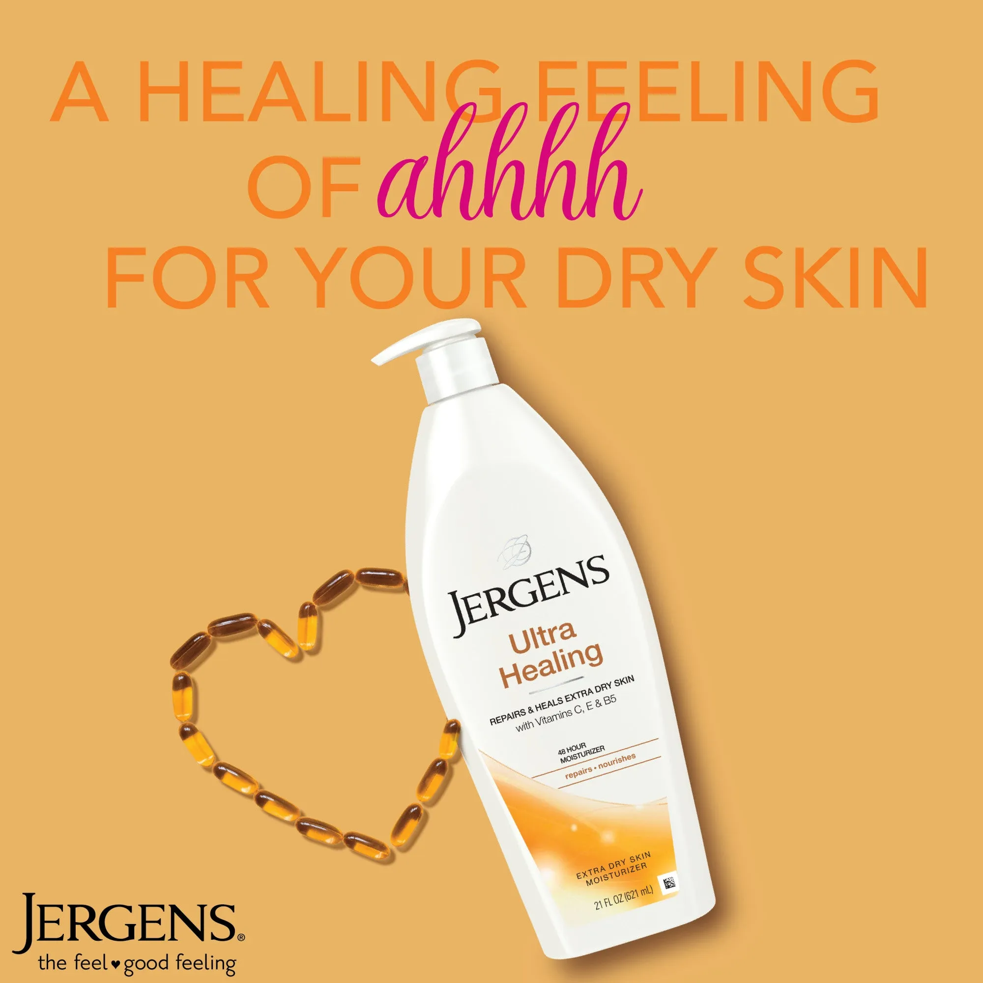 Jergens Ultra Healing Dry Skin Moisturizing Body Lotion, Quick Absorption, 32 Oz