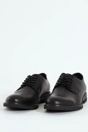 Lace Up Derby Formal Shoe - Black