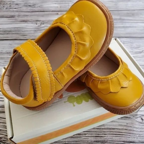 Livie and Luca Ruche Mary Jane Shoes Butterscotch No Box