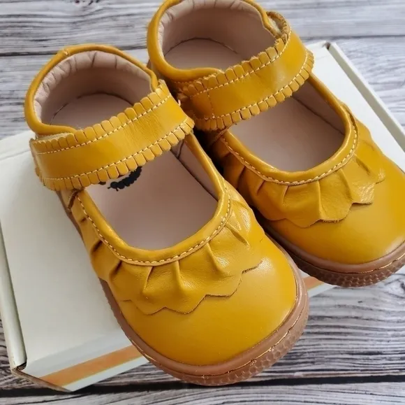 Livie and Luca Ruche Mary Jane Shoes Butterscotch No Box