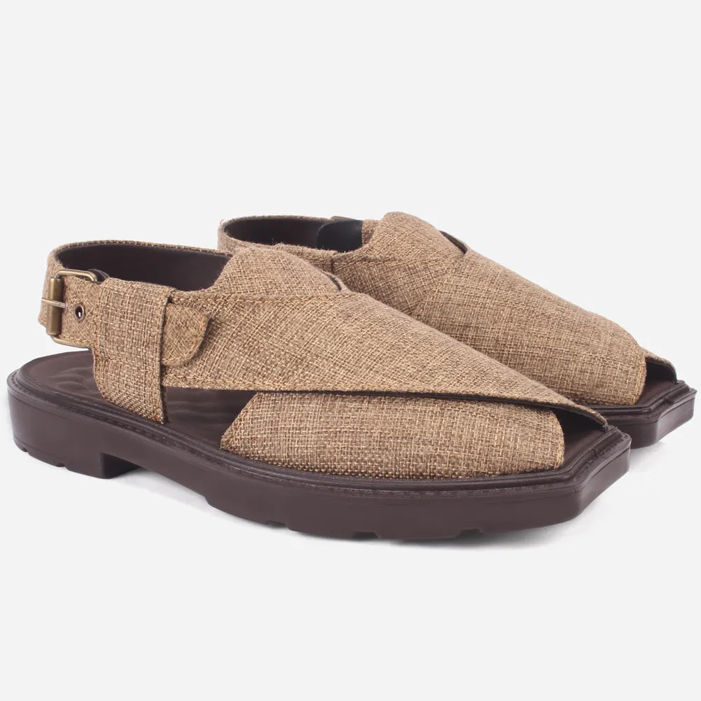 Men's "SIDIQ" Leather Flat Peshawari Sandals