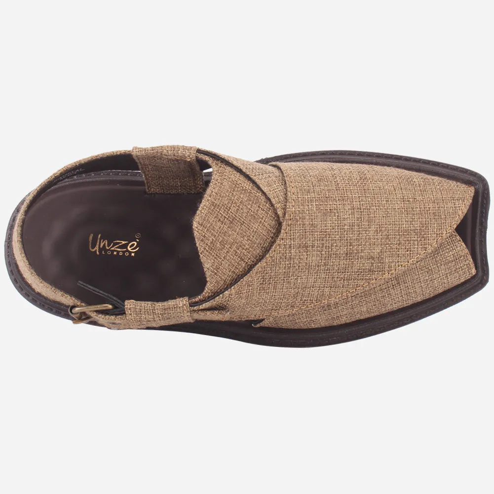 Men's "SIDIQ" Leather Flat Peshawari Sandals