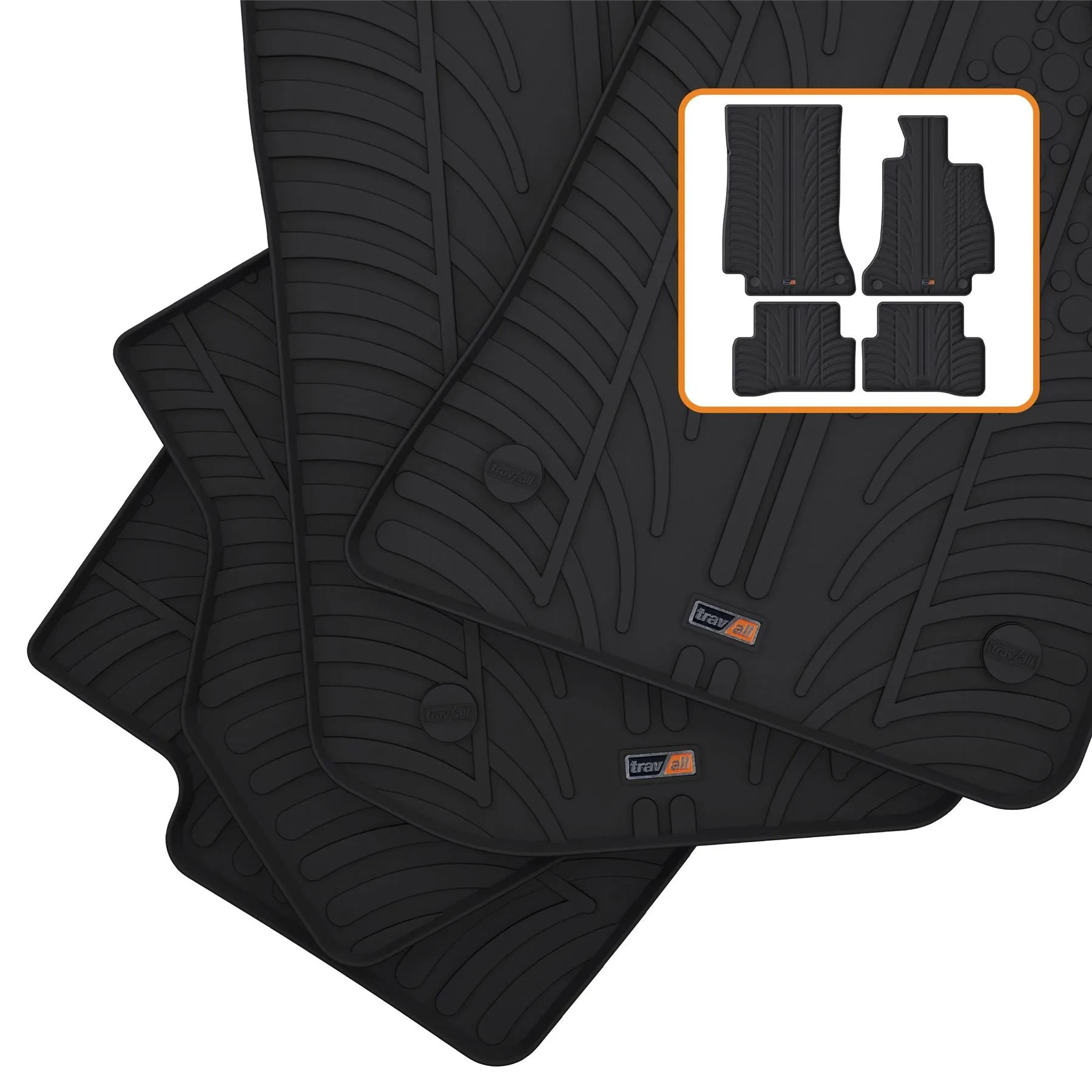 Mercedes C-Class Estate Rubber Car Mats (2014-2018)