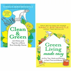 Nancy Birtwhistle 2 Books Collection Set Clean & Green, Green Living Made Easy