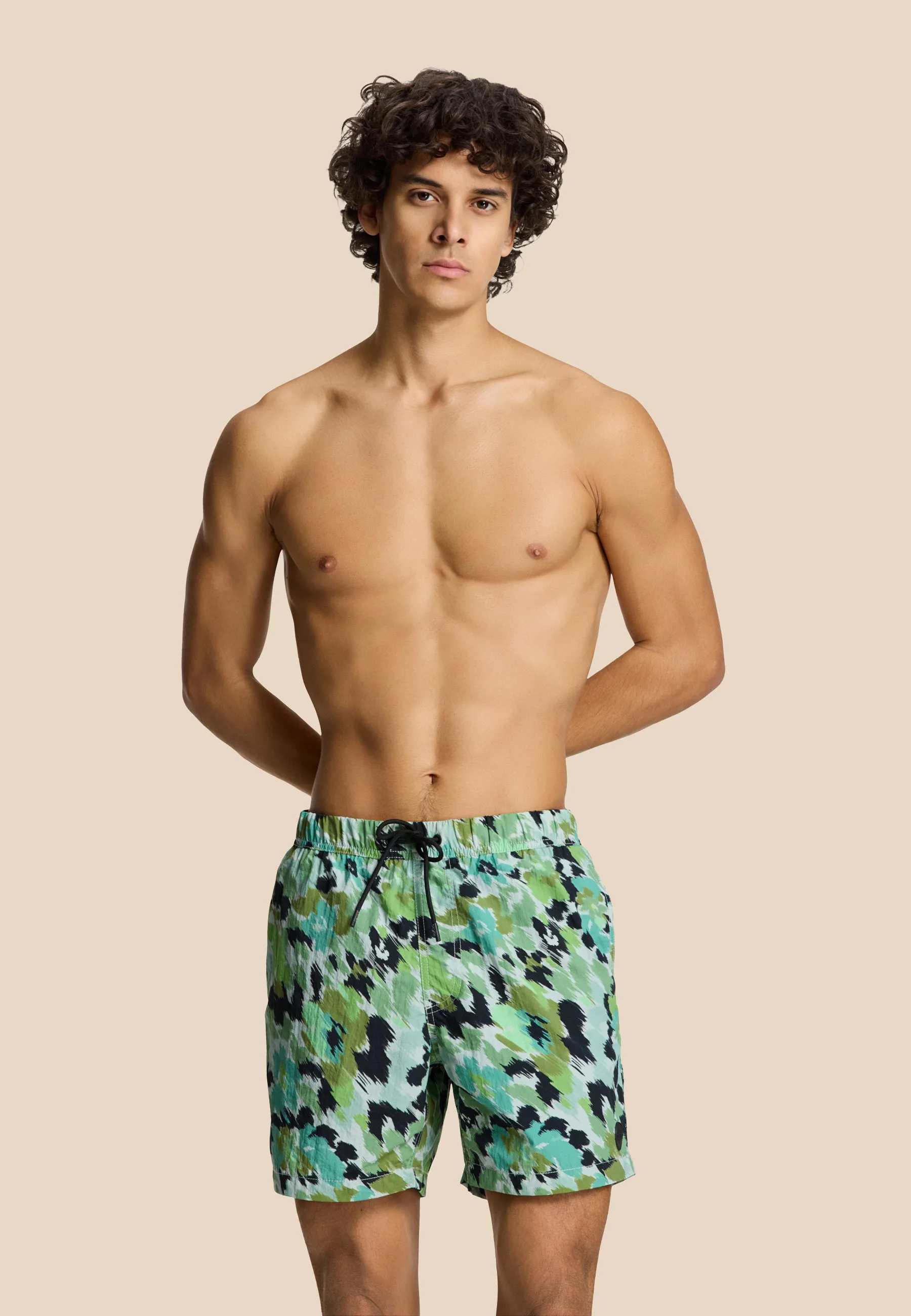 NICK QUICK DRY swim shorts digital camo | green