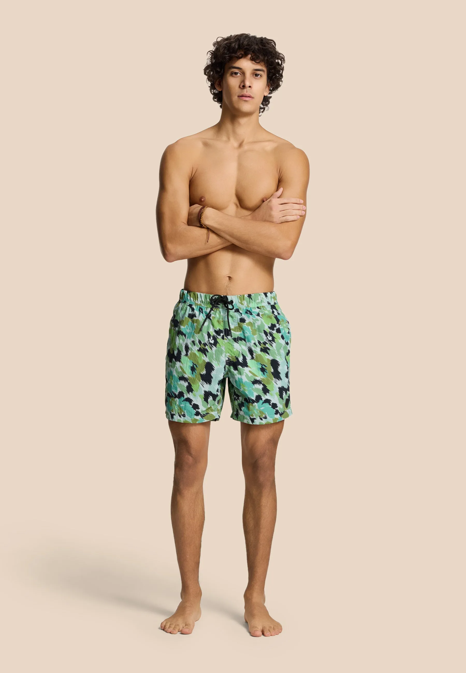 NICK QUICK DRY swim shorts digital camo | green