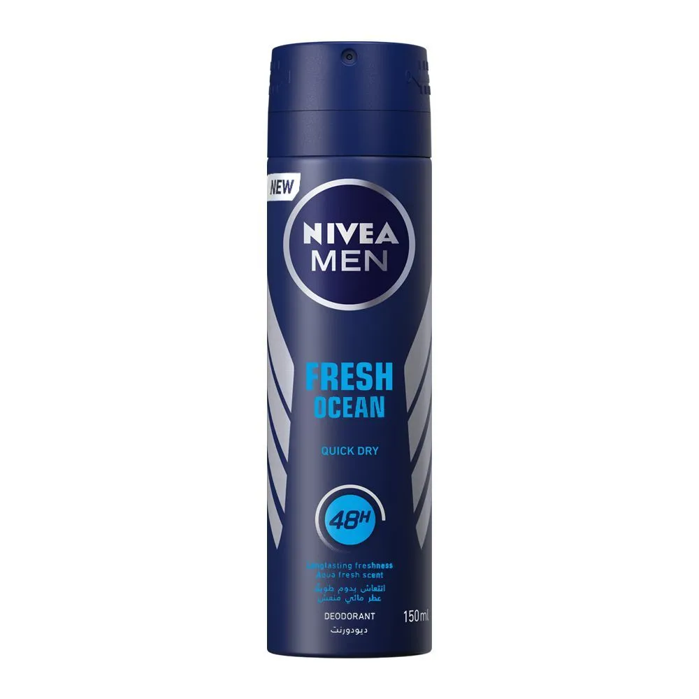 Nivea Men 48H Fresh Ocean Quick Dry Deodorant Body Spray| Germany | Dedorant for  Men.