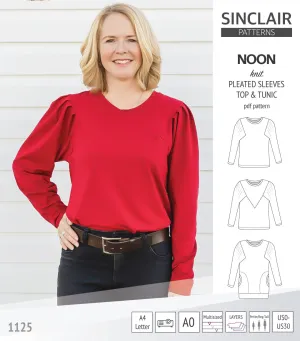Noon pleated sleeves knit top and tunic (PDF)