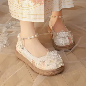 Pearl Flower Hanfu Shoes