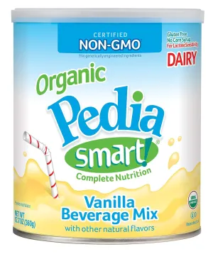 PediaSmart Organic Non-GMO Dairy Vanilla Complete Nutrition Beverage Powder, 12.7 oz