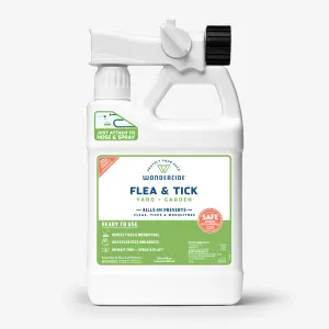 Ready-to-Use Flea & Tick Spray for Yard   Garden with Natural Essential Oils