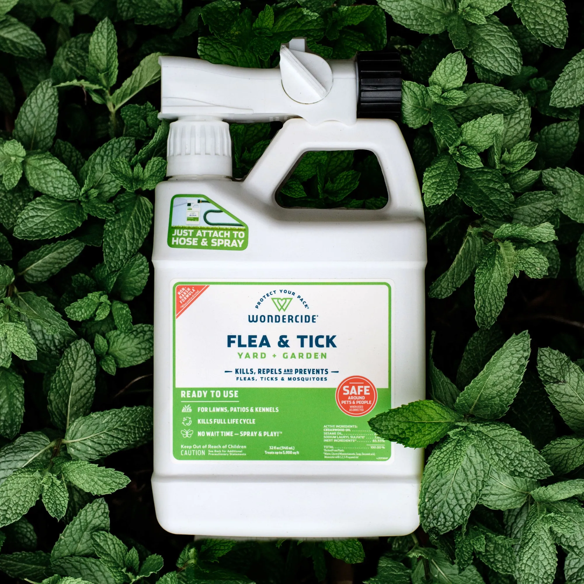 Ready-to-Use Flea & Tick Spray for Yard   Garden with Natural Essential Oils