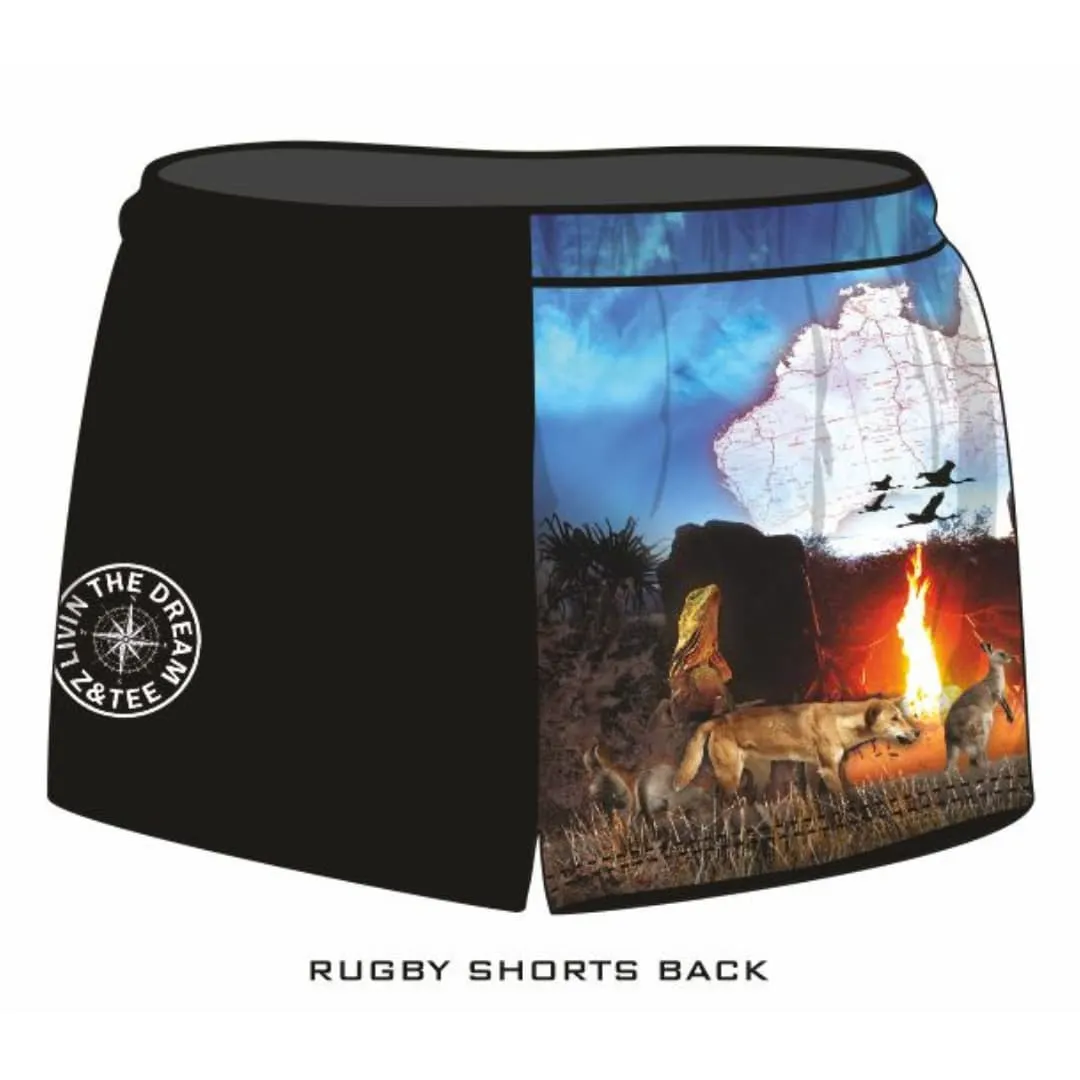 Rugby Shorts | Australian Camping Blue Adventure ★Pre-Order★