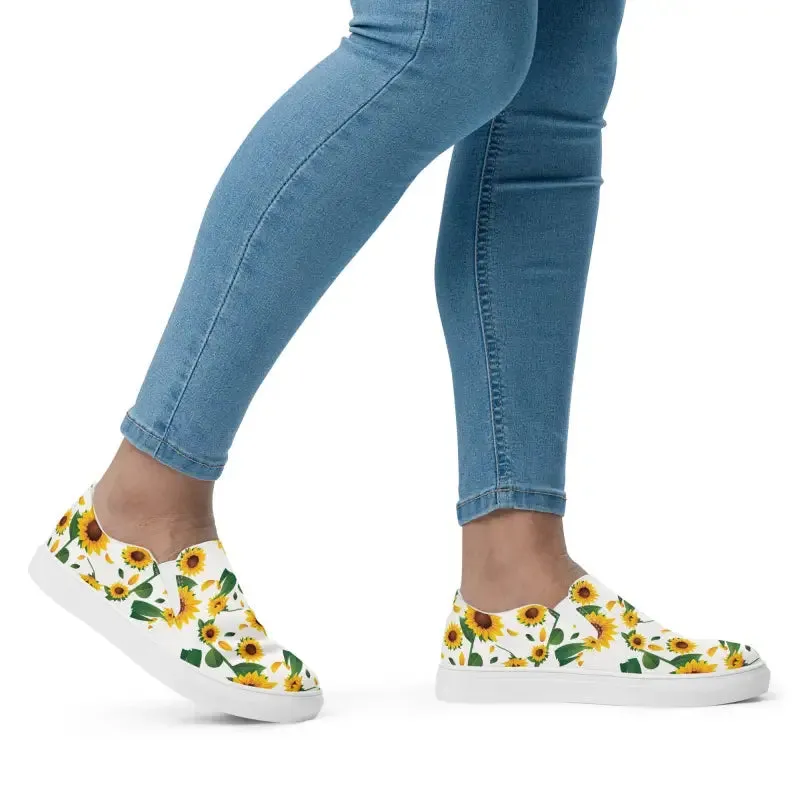 Runway Ready Sunflower Canvas Shoes for Women