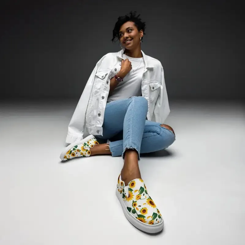 Runway Ready Sunflower Canvas Shoes for Women