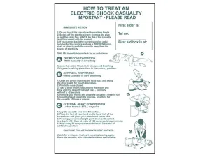 Scan How To Treat An Electric Shock Casualty - Pvc 400 X 600Mm