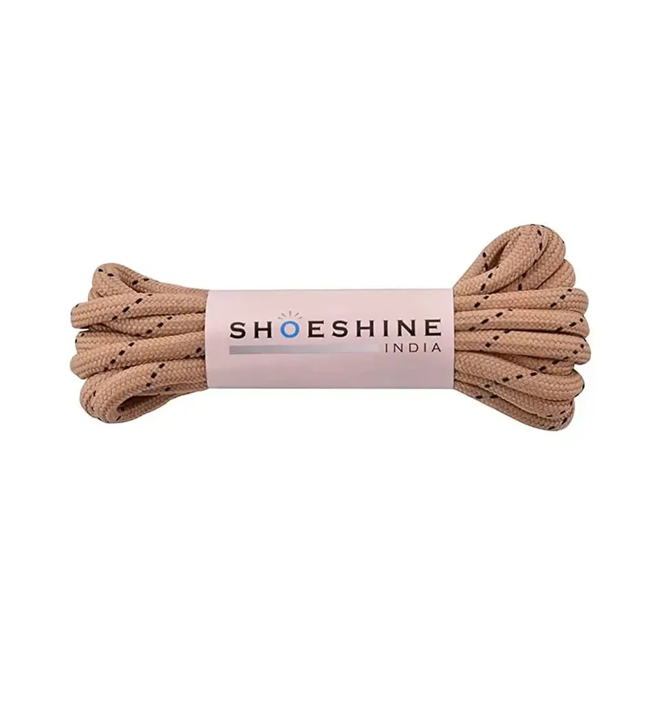 SHOESHINE Shoe Lace (1 Pair) 4mm Black Round Shoelace & Boot Laces