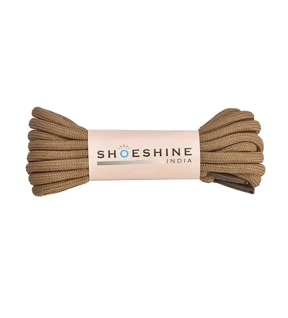 SHOESHINE Shoe Lace (1 Pair) 4mm Black Round Shoelace & Boot Laces