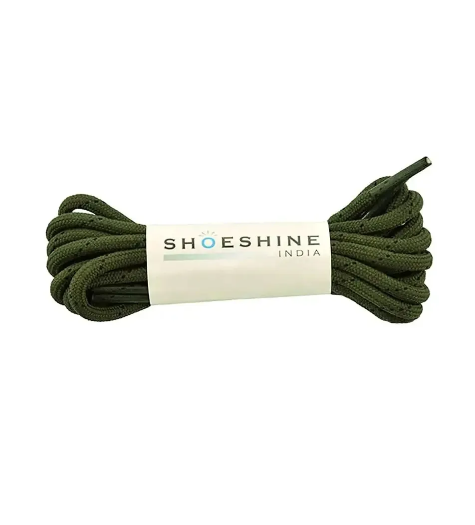 SHOESHINE Shoe Lace (1 Pair) 4mm Black Round Shoelace & Boot Laces