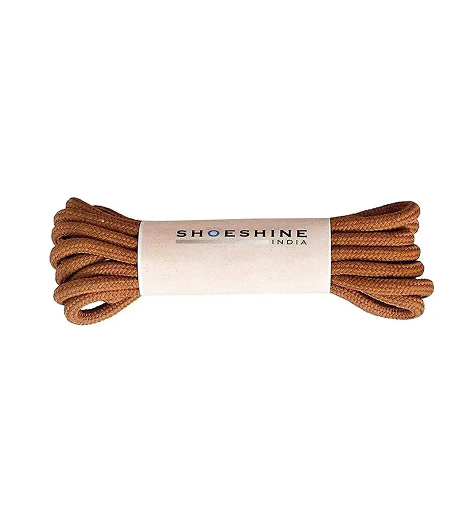 SHOESHINE Shoe Lace (1 Pair) 4mm Black Round Shoelace & Boot Laces