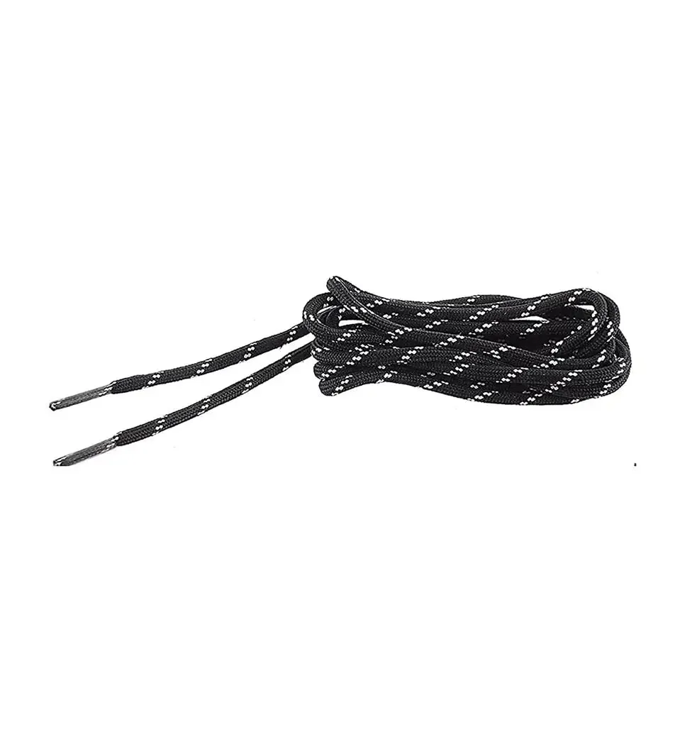 SHOESHINE Shoe Lace (1 Pair) 4mm Black Round Shoelace & Boot Laces