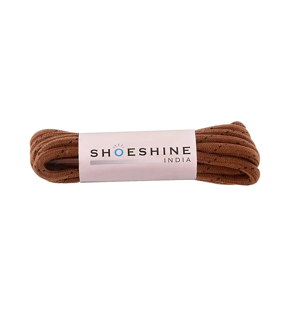 SHOESHINE Shoe Lace (1 Pair) 4mm Black Round Shoelace & Boot Laces