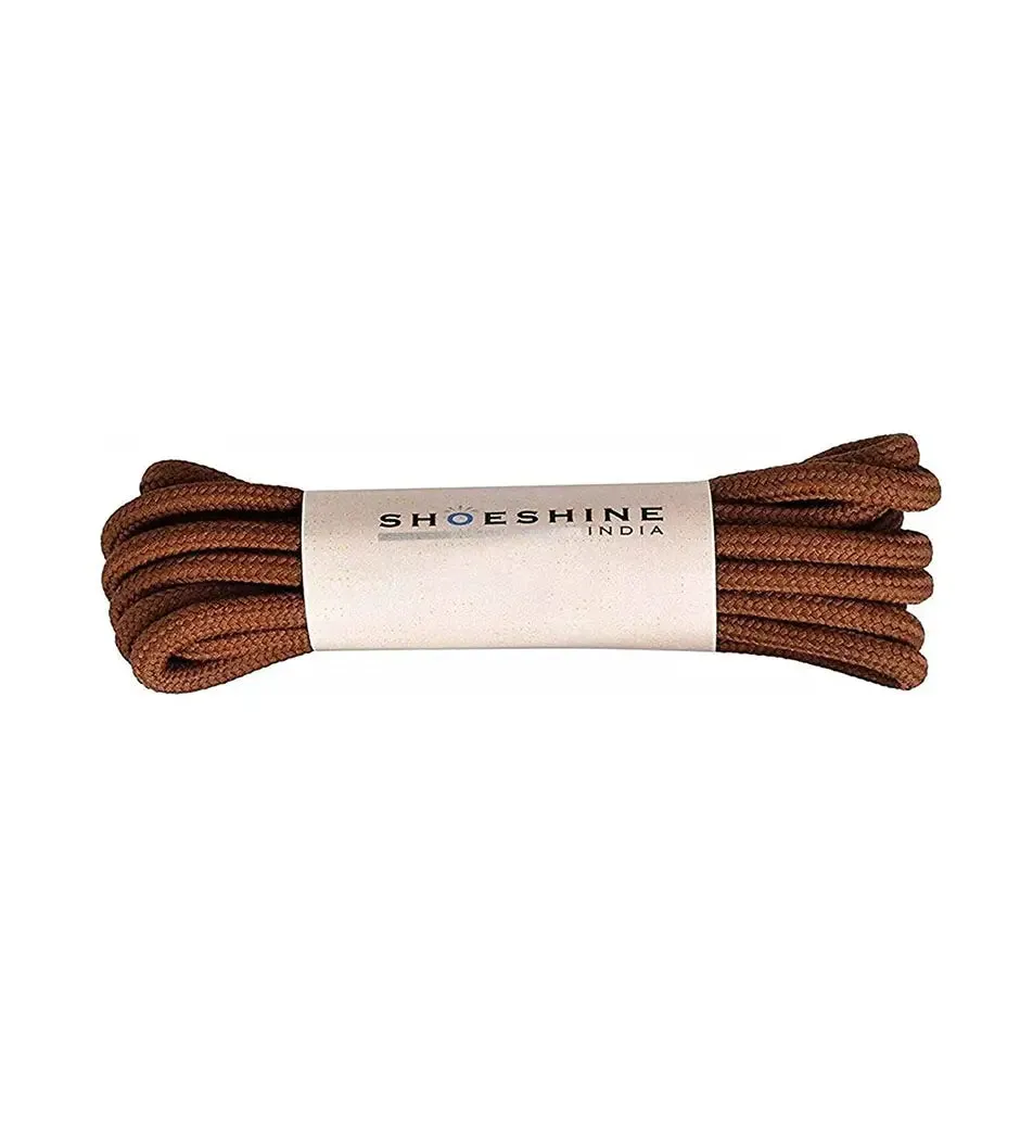 SHOESHINE Shoe Lace (1 Pair) 4mm Black Round Shoelace & Boot Laces