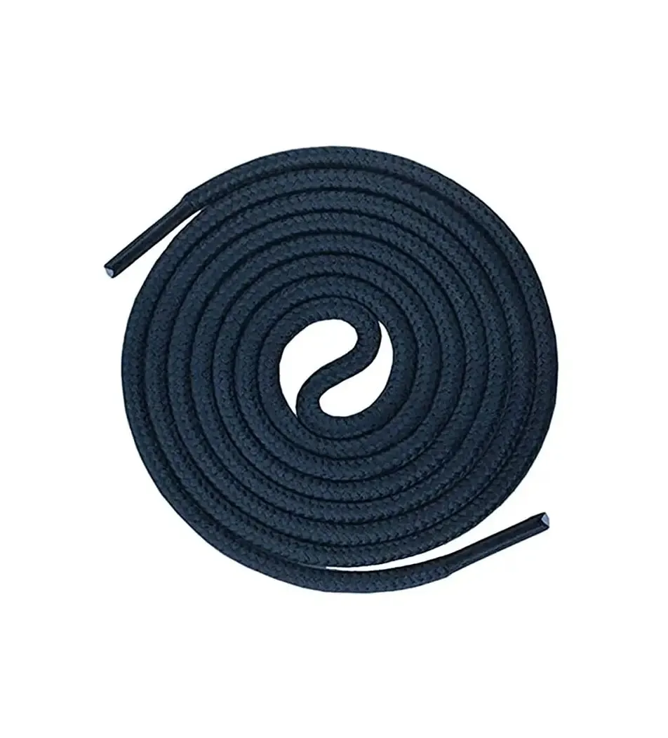 SHOESHINE Shoe Lace (1 Pair) 4mm Black Round Shoelace & Boot Laces