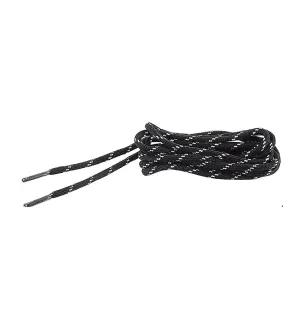 SHOESHINE Shoe Lace (1 Pair) 4mm Dark Brown with 2 White Lines Round Shoelace & Boot Laces
