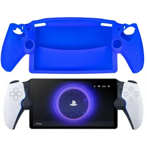 Silicone Case: Shock-Absorption, Anti-Fingerprint, Scratch Resistant, Cover/ Case for Sony Playstation Portal - Blue - by Qoosea