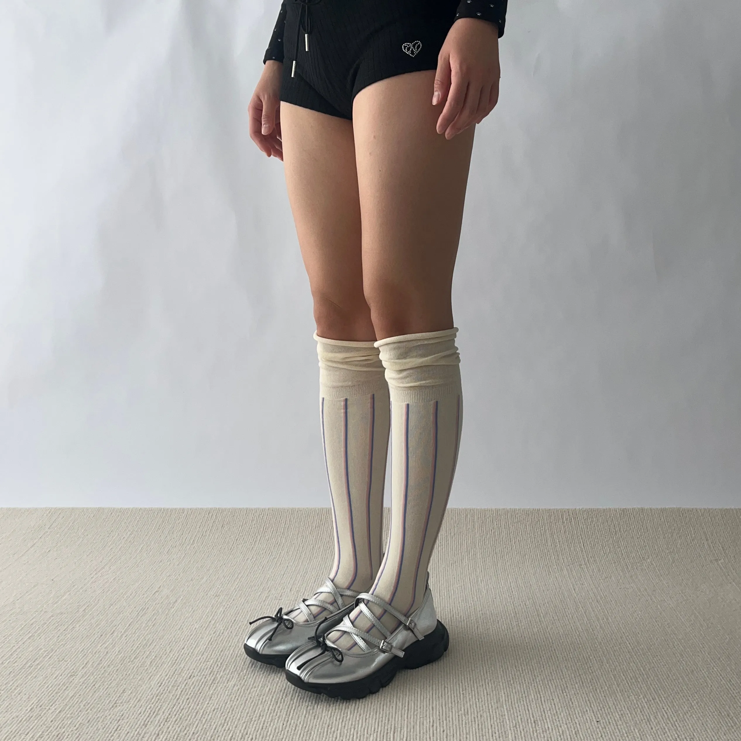 Silver Bow Deco Ballet Sneakers