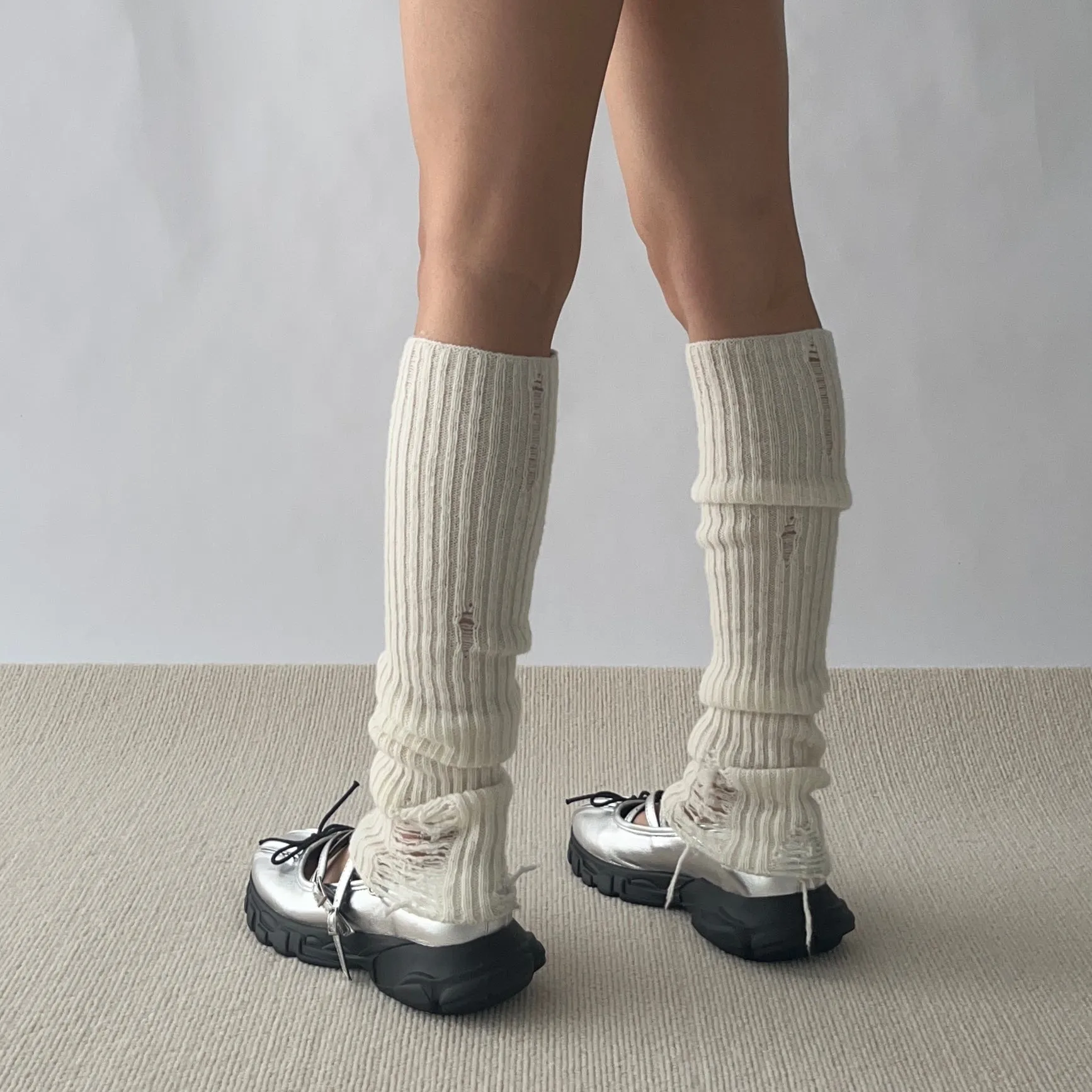 Silver Bow Deco Ballet Sneakers