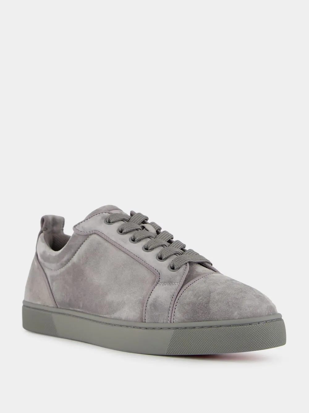 Smoke Grey Suede Low-Top Sneakers