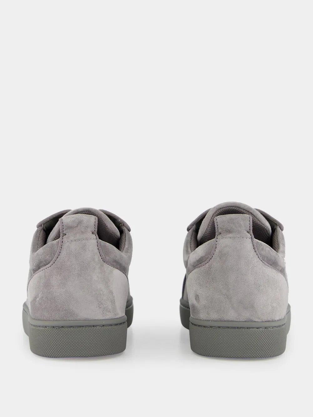 Smoke Grey Suede Low-Top Sneakers