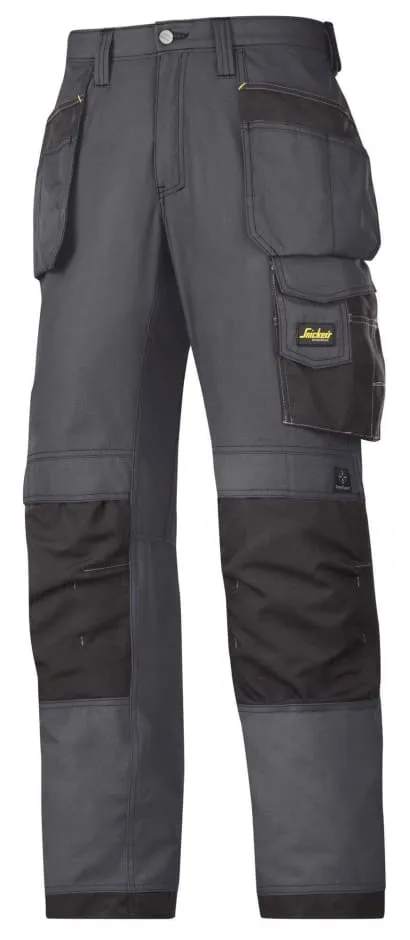 Snickers Lightweight Rip Stop Work Trousers with Knee Pad & Holster Pockets - Old School Series
