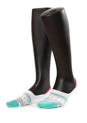 Stripes and Dots Design Women Invisible Socks