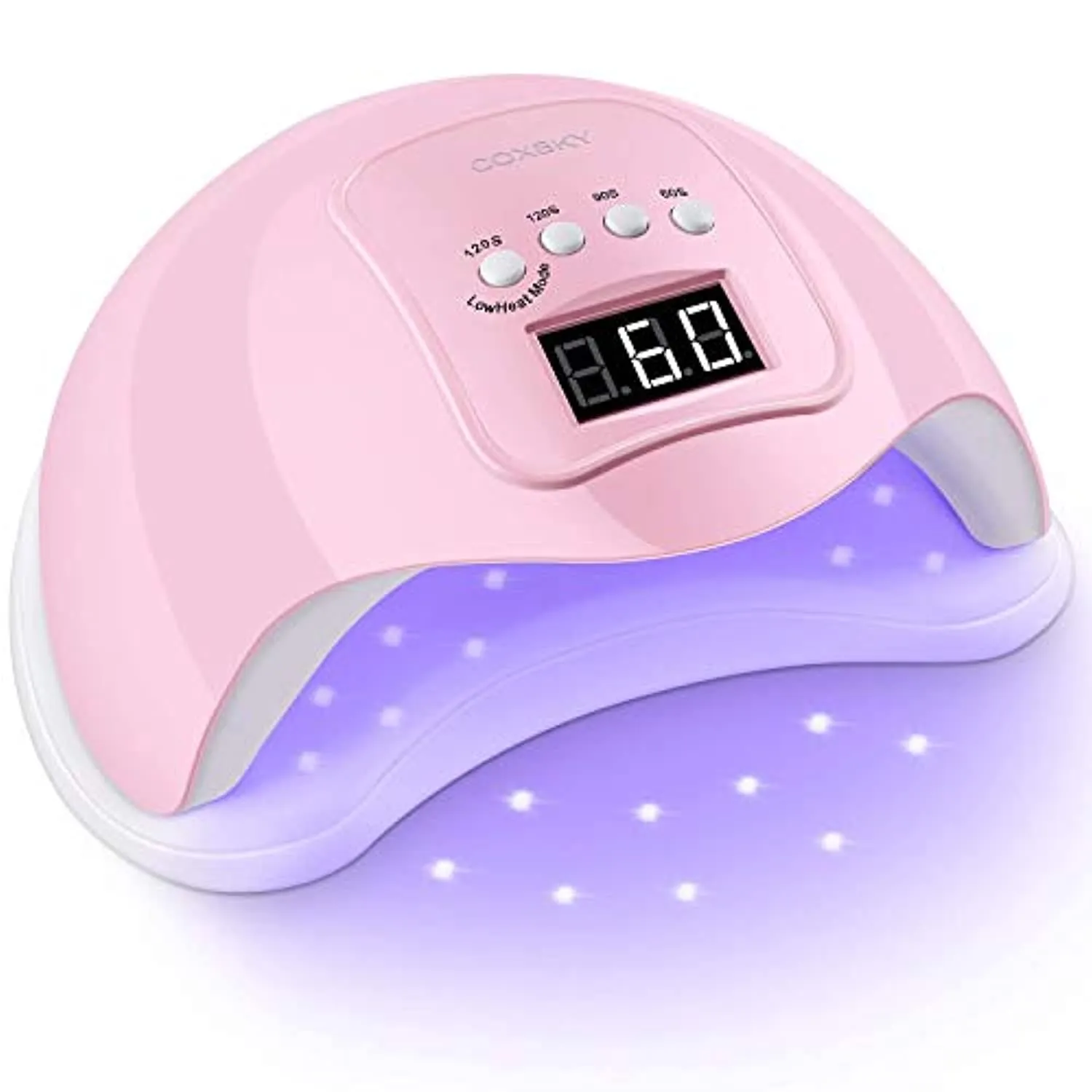 SUN5 Nail Lamp,48W UV Led Nail Dryer with 4 Timer Setting & Sensor for Gel Nails and Toe and Nail Curing (Pink)