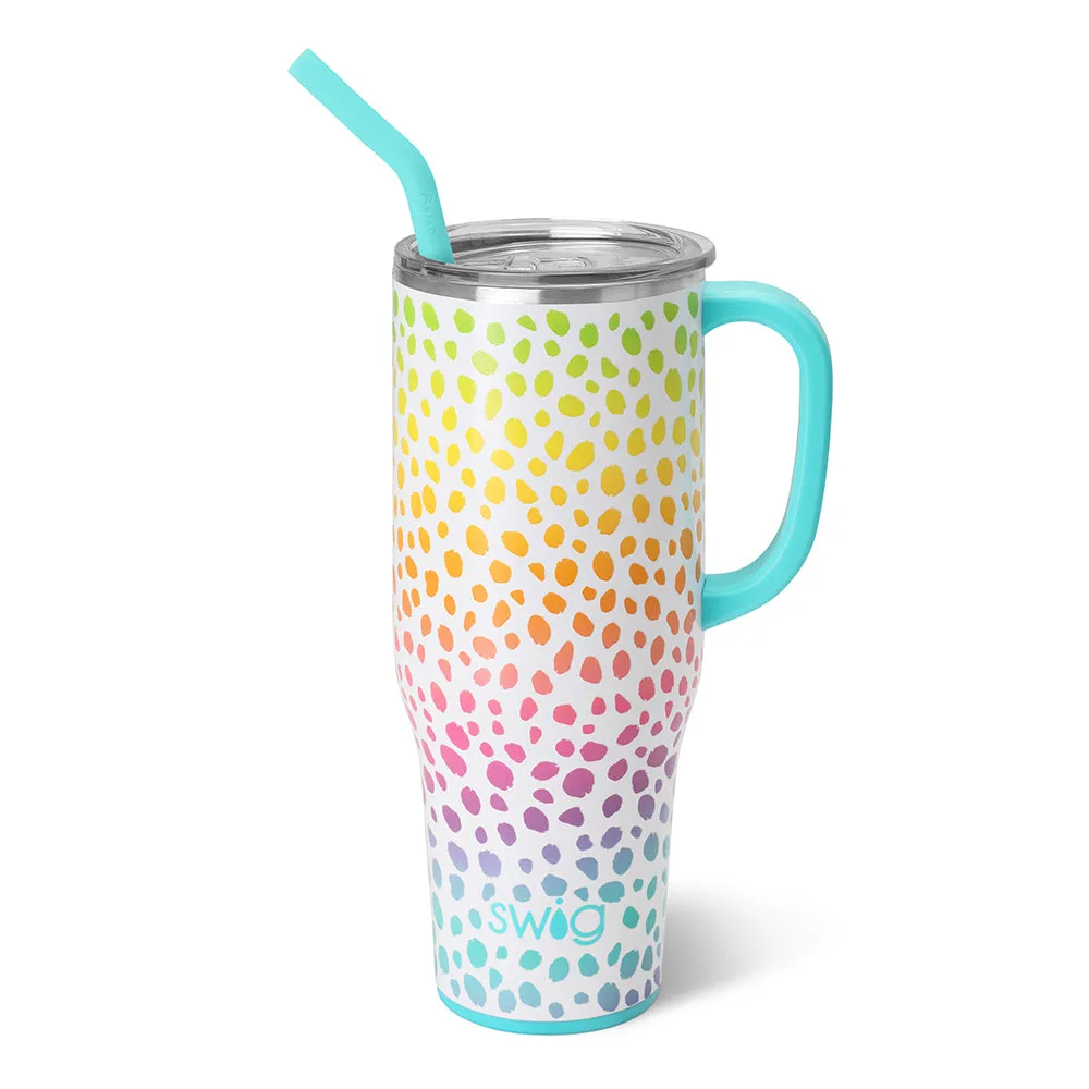 Swig 40 oz. Mega Mug Tumbler with Straw - Wild Child Cheetah Leopard Print