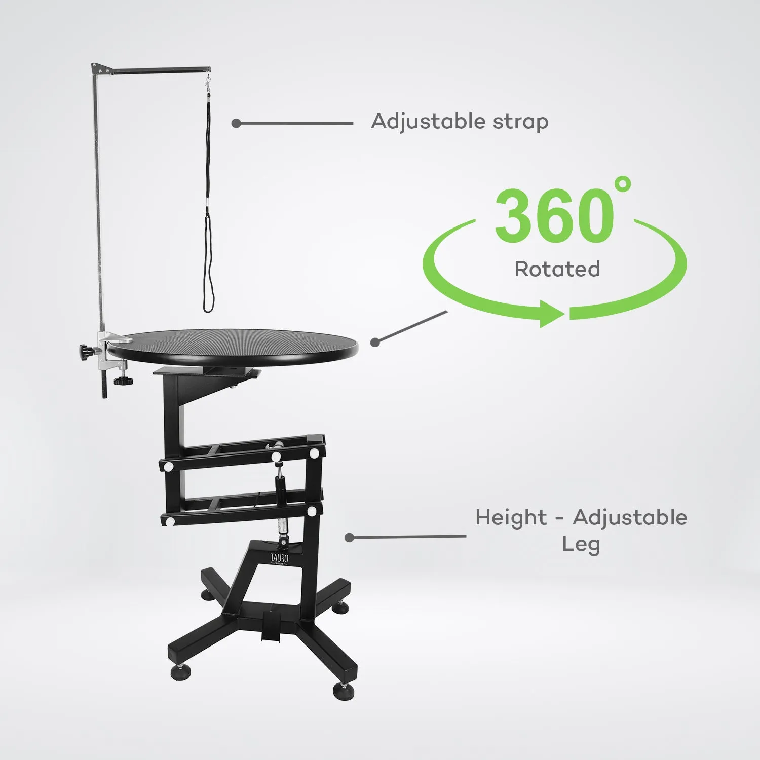 Tauro Pro Line Professional Round Grooming Table Easy To Operate Rotating Height Adjustable Easy To Clean