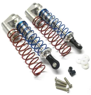 TMX042S T-MAXX Silver Alloy Piggyback Oil Filled Shock Absobers Dampers x 2 1/8