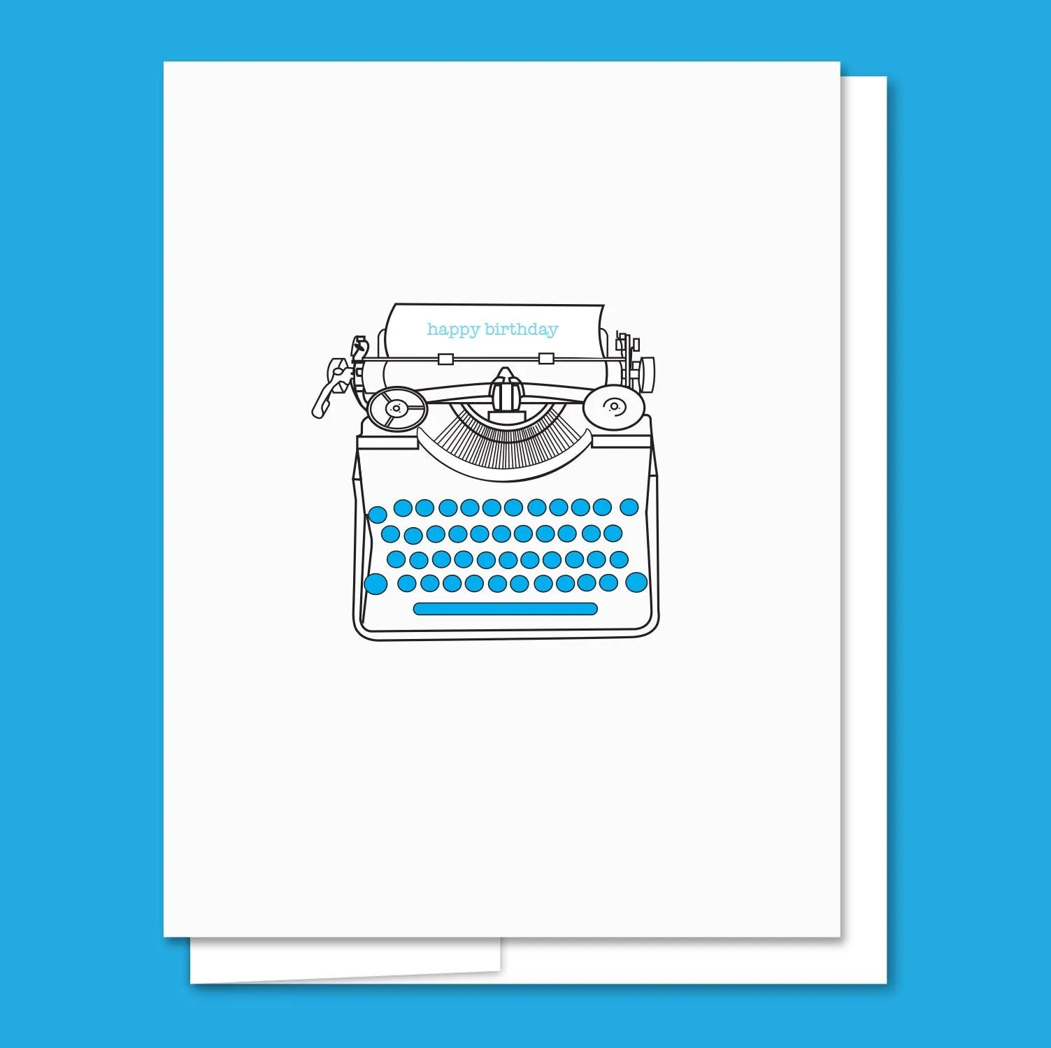 Typewriter Birthday Card