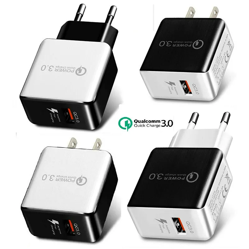 USB Fast Charging Quick Wall Charger Adapter Plug for Samsung Android iPhone LG white_EU plug