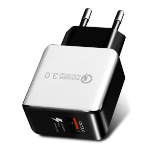 USB Fast Charging Quick Wall Charger Adapter Plug for Samsung Android iPhone LG white_EU plug