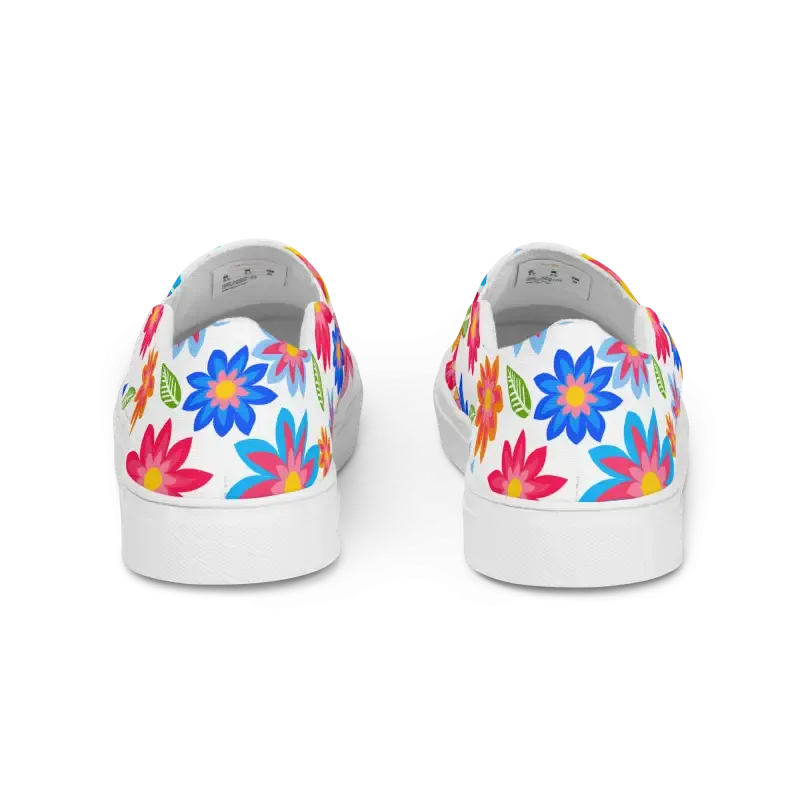 Vibrant Canvas Shoes with Colorful Flowers