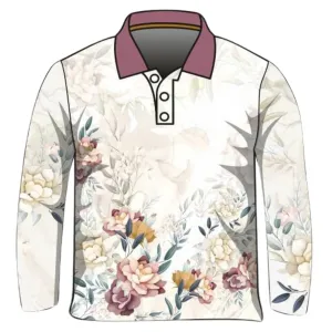 Womens | Wife Mum Boss Marble Floral Fishing Shirt ★Pre-Order★