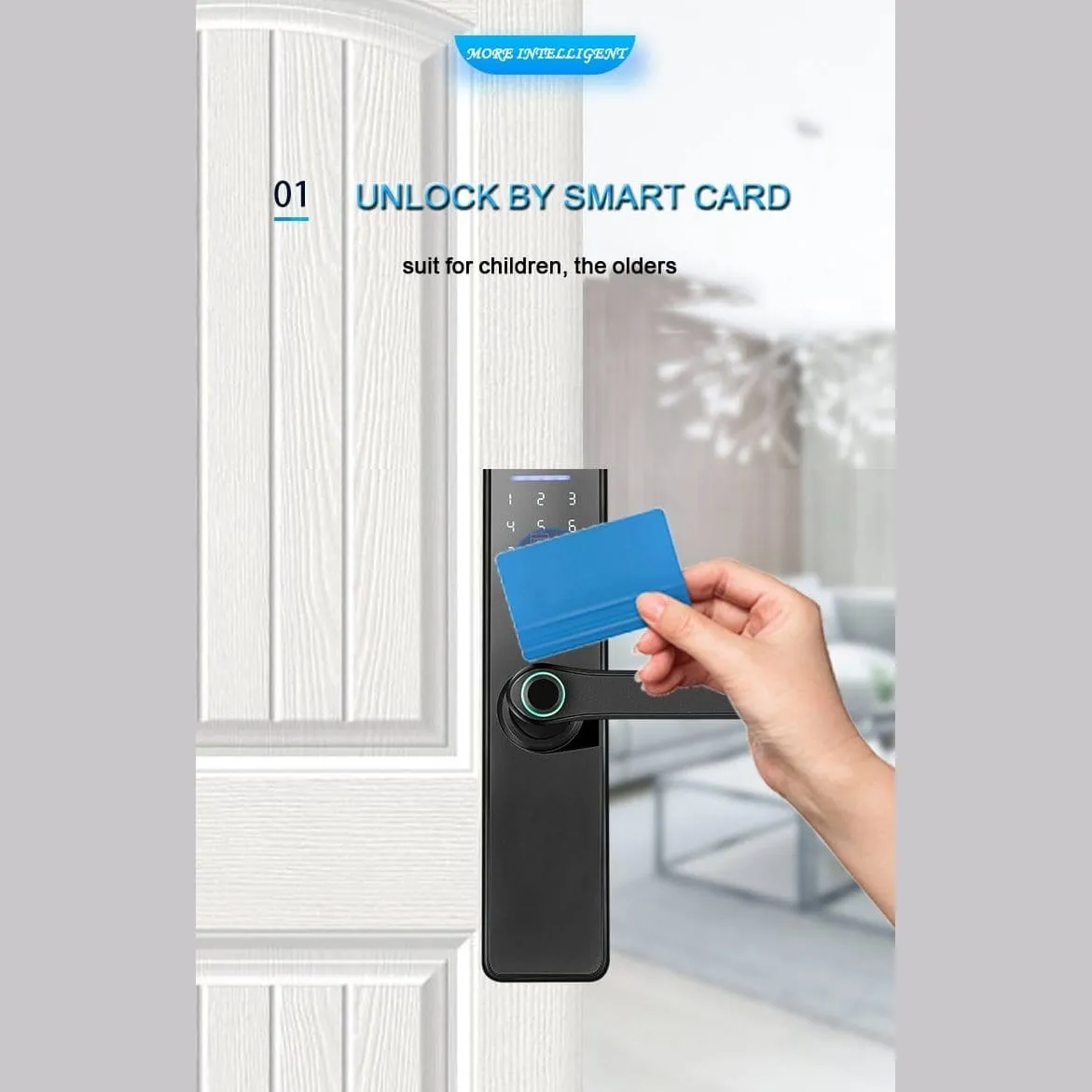X3 Smart Door Lock 5-in-1 | Fingerprint, App, Passcode, IC Card & Key Access - X3 (5050)