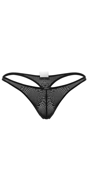 Xtremen 91120 Tempting Lace Thongs  Black